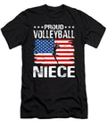 Proud Volleyball Niece American Flag Dhbubble T-Shirt