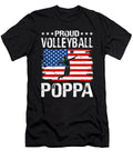 Proud Volleyball Poppa American Flag Dhbubble T-Shirt