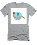 Quarterback Qb Throwing Ball Motion Circle Drawing Aloysius Patrimonio T-Shirt