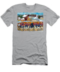 Quebec Village Country Scene Hockey Rink Painting Montreal Canadiens Rink Hockey Game C Spandau Art Carole Spandau T-Shirt