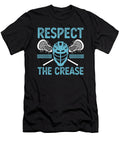 Respect the Crease Funny Lacrosse Lax Goalie Raphaelartdesign T-Shirt