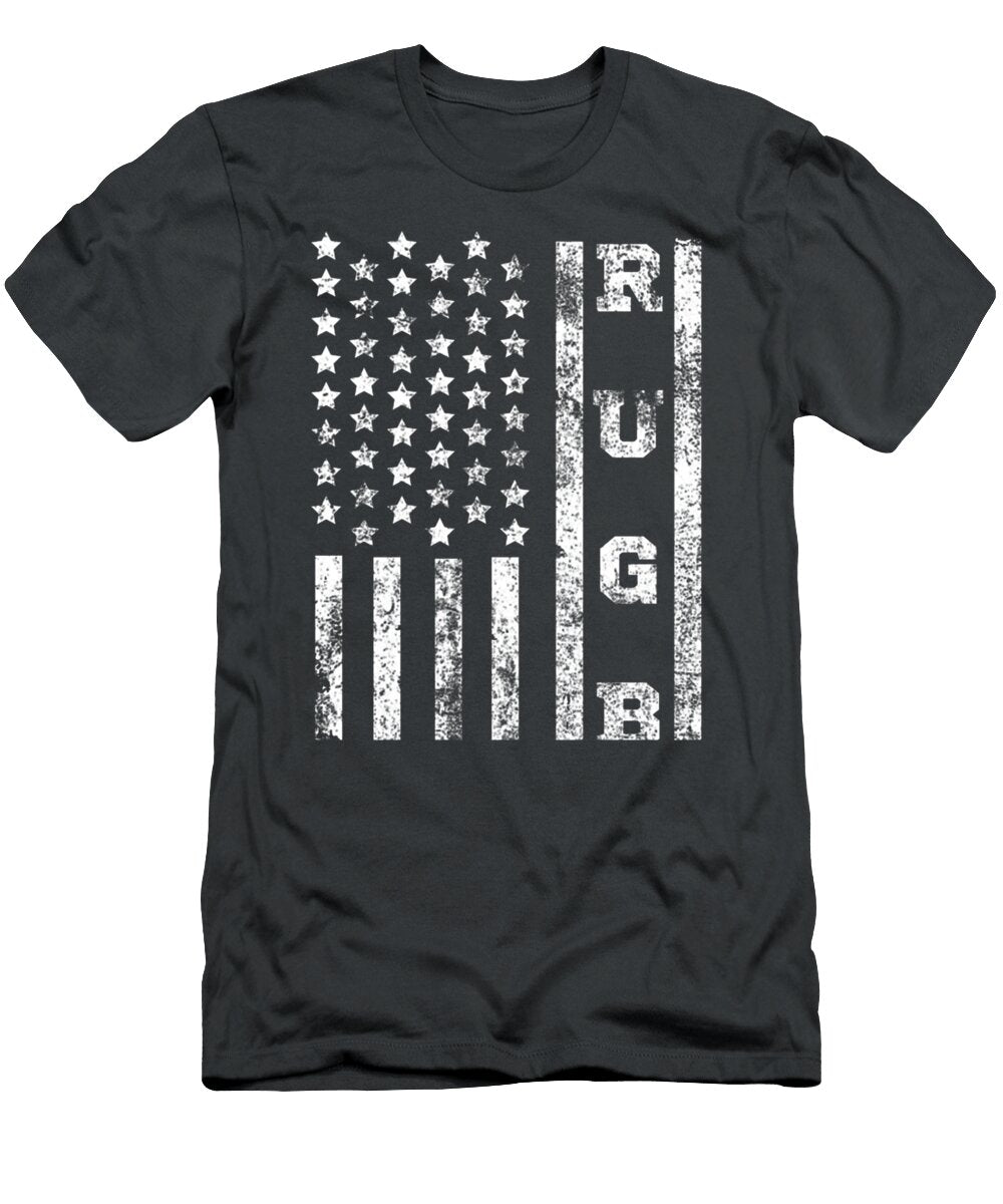 Rugby American Flag USA Sports Dudley Lucie T-Shirt
