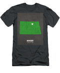 Rugby North Dakota City Map Founded 1886 University of North Dakota Color Palette Design Turnpike T-Shirt