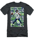 Russell Wilson Quarterback Action Graffiti Poster Football Player NFL Sampadart Gallery T-Shirt