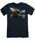 San Francisco 49ers Football Helmet in the Rain Kevin Walker and Pixel Reverie T-Shirt