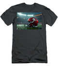 San Francisco 49ers Helmet on Field Kevin Walker and Pixel Reverie T-Shirt