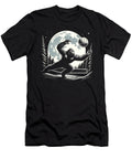 Sasquatch Bigfoot Playing Volleyball on Full Moon Volleyball Player Job T-Shirt