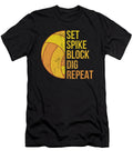 Set Spike Repeat Volleyball for Girls Moms Coach Gift Noirty Designs T-Shirt