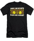 Softball Cool Batter Look Like Beauty Play Like a Beast Crazy Squirrel T-Shirt