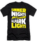 Softball Cool Pitcher Batter Summer Nights Ballpark Lights Crazy Squirrel T-Shirt