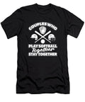 Softball Couple Batter Catcher Pitcher Softball Crazy Squirrel T-Shirt