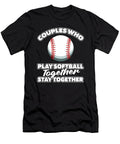 Softball Couple Batter Pitcher Catcher Softball Crazy Squirrel T-Shirt
