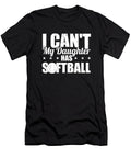 Softball Dad Mother Pitcher I Cant My Daughter Has Softball Crazy Squirrel T-Shirt