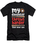 Softball Daughter Batter Catcher Pitcher Softball Dad Crazy Squirrel T-Shirt