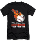 Softball Daughter Pitcher Catcher Batter Softball Mom Crazy Squirrel T-Shirt
