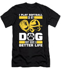 Softball Dog Pitcher Batter Catcher Softball Crazy Squirrel T-Shirt