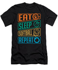 Softball Eat Sleep Pitcher Batter Catcher Softball Crazy Squirrel T-Shirt