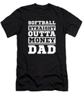 Softball Father Batter Catcher Pitcher Softball Dad Crazy Squirrel T-Shirt