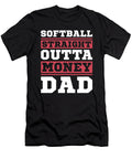Softball Father Pitcher Catcher Batter Softball Dad Crazy Squirrel T-Shirt
