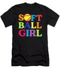 Softball Girl Colorful Catcher Pitcher Bat Ball Gift Thomas Larch T-Shirt