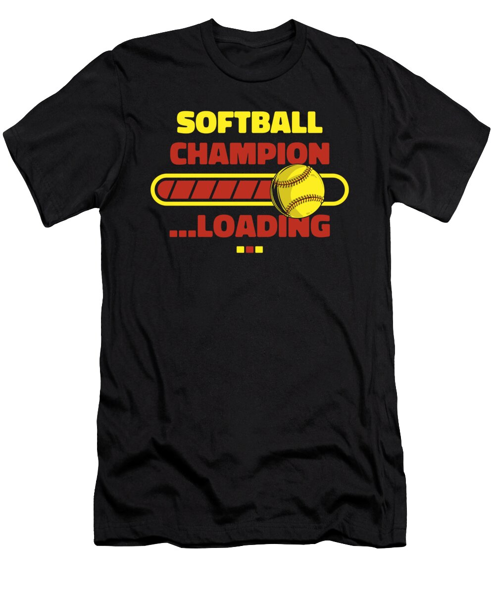 Softball Loading Catcher Batter Pitcher Softball Crazy Squirrel T-Shirt