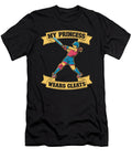Softball Mom Catcher Pitcher My Princess Wears Cleats Crazy Squirrel T-Shirt