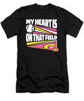 Softball Mom Pitcher Catcher My Heart Is on That Field Crazy Squirrel T-Shirt