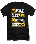 Softball Pitcher Batter Catcher Eat Sleep Softball Repeat Crazy Squirrel T-Shirt