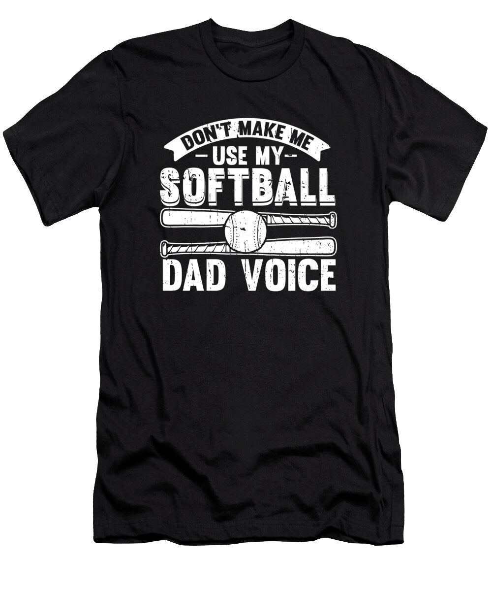 Softball Pitcher Batter Catcher Softball Dad Crazy Squirrel T-Shirt