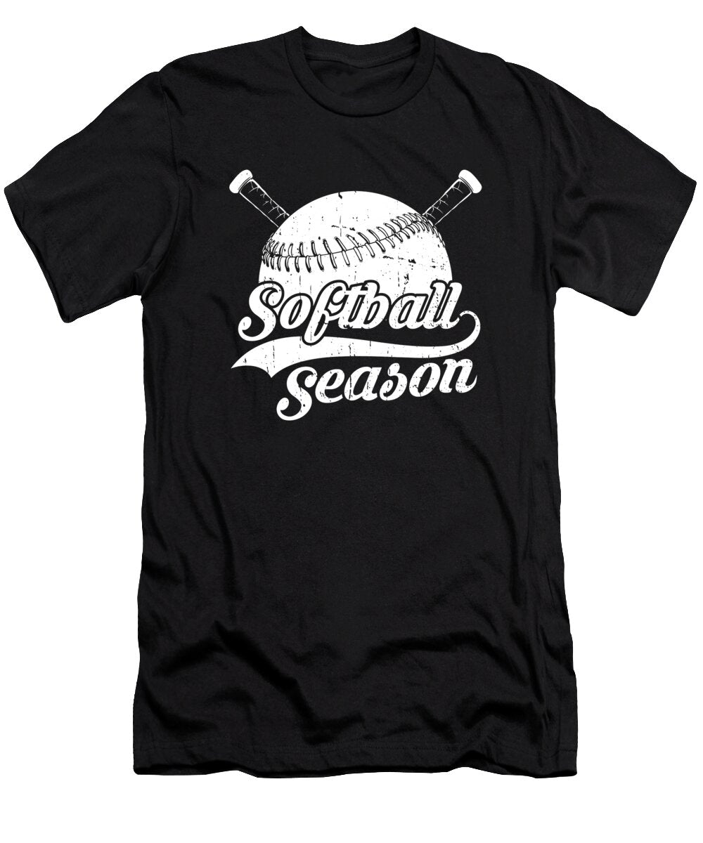 Softball Pitcher Batter Catcher Softball Season Crazy Squirrel T-Shirt