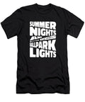 Softball Pitcher Batter Summer Nights Ballpark Lights Crazy Squirrel T-Shirt