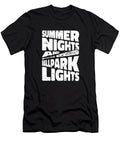 Softball Pitcher Catcher Summer Nights Ballpark Lights Crazy Squirrel T-Shirt