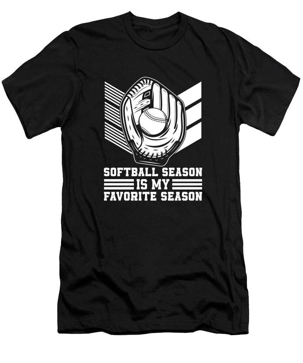 Softball Pitcher Softball Season Is My Favorite Season Crazy Squirrel T-Shirt