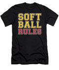 Softball Rules Batter Pitcher Catcher Softball Crazy Squirrel T-Shirt