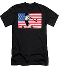 Softball US Flag Batter Pitcher Catcher Softball Crazy Squirrel T-Shirt