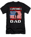 Some Men Have to Wait a Lifetime to Meet Their Favorite Baseball Player Mine Calls Me Dad Baseball USA Flag Dh Bubble T-Shirt