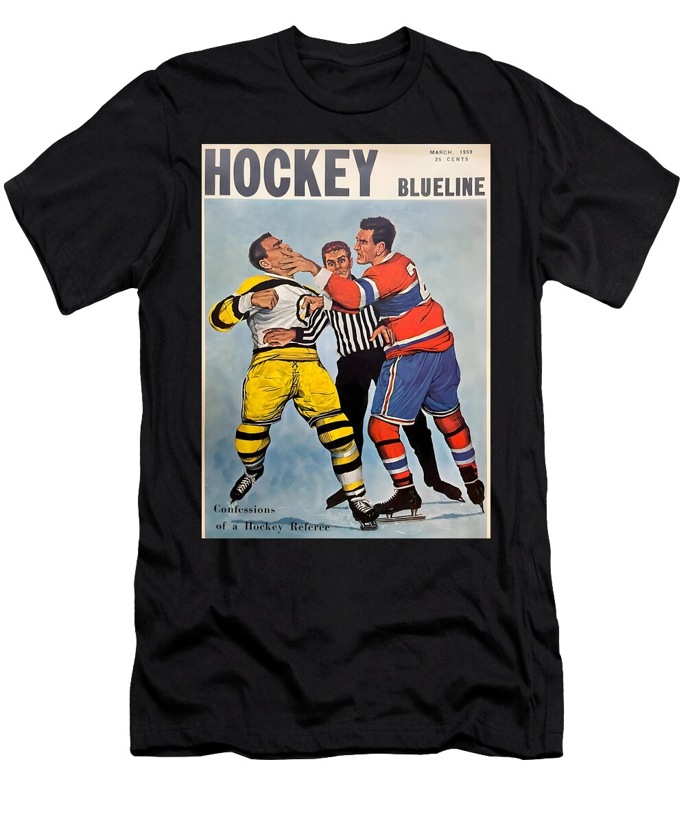 Sp441 Hockey Blueline 1959 Sports Mad Dad T-Shirt