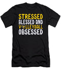 Stressed Blessed Volleyball Obsessed Volleyball Player Gift Kanig Designs T-Shirt