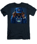 Stylish Man in Dallas Cowboyswith Star Cap Kevin Walker and Pixel Reverie T-Shirt