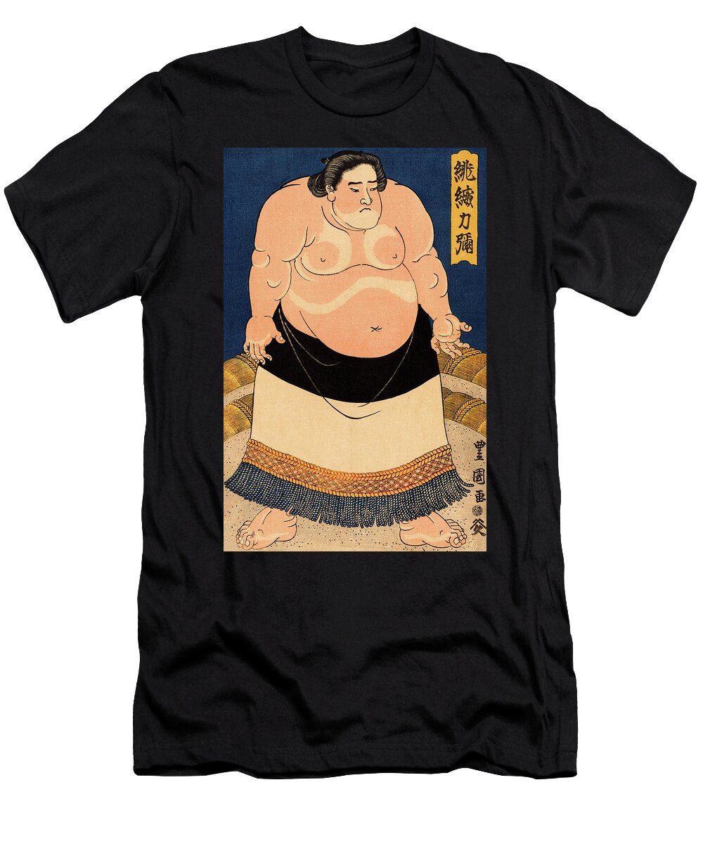 Sumo Wrestler Hiodoshi Rikiya Utagawa Toyokuni Ii T-Shirt