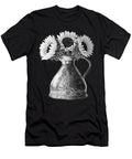 Sunflowers in Copper Pitcher in Mono Gill Billington T-Shirt
