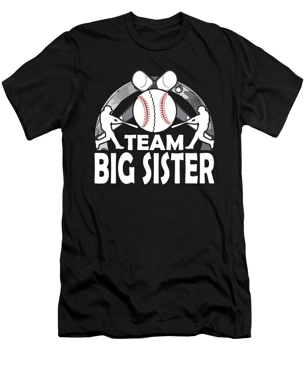 Team Big Sister Baseball Softball Dhbubble T-Shirt