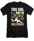 This Girl Runs on Jesus and Volleyball Me T-Shirt