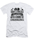 Todays Forecast Volleyball with a Chance of Drinking Funny Gift Idea Adult Fun Saying Holiday Orange Pieces T-Shirt