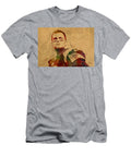 Tom Brady New England Patriots Quarterback Watercolor Portrait on Distressed Worn Canvas Design Turnpike T-Shirt