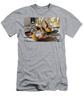 Turkey Escalope with Sage Marinated Pork Rolls on Plate Jalag Heino Banderob T-Shirt