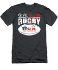 USA Rugby Flag Outfit for Men Women Give Blood Play Rugby Matt Freyja T-Shirt
