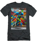 Vibrant Football Graffiti Action Carlos V T-Shirt
