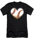 Vintage Baseball Heart Valentines Day Design for Players Art Frikiland T-Shirt