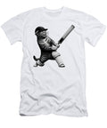 Vintage Cat Playing Cricket Kitten Lover Cricket Player Job T-Shirt
